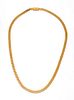 14kt Gold Woven Chain Necklace, L 18'' 33.3g