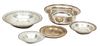 Sterling Silver Bowls & Dishes, Feat. Randahl & Towle, Ca. 1920, H 3'' Dia. 9.25'' 26.36t oz 5 pcs