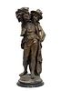 Albert Ernest Carrier-Belleuse (French, 1824-1887) Bronze Sculpture Harvest, H 27''