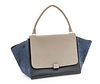 Celine Two Tone Leather And Suede Purse, H 10'' W 8'' L 21''