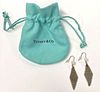 Tiffany & Co. Somerset Mesh Pearl Earrings .925 Sterling Silver