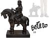 Large Woman On A Horse Fernando Botero Bronze, Signed And Numbered
