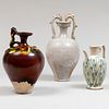 Group of Three Chinese Glazed Pottery Vessels 