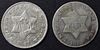 1851-O XF & 1853 F/VF 3-CENT SILVERS