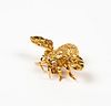 Vintage 14K Gold and Diamond Bee Brooch