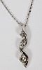0.85 CT DIAMOND AND 14KT WHITE GOLD NECKLACE