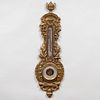 Napoleon III Gilt-Metal Barometer and Thermometer                                        