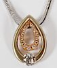 GELIN ABACI GOLD AND DIAMOND PENDANT/NECKLACE