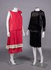 TWO PARTY DRESSES, MID 1920s