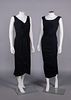 TWO CEIL CHAPMAN COCKTAIL DRESSES, USA, 1950s