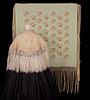 TWO EMBROIDERED SILK SHAWLS, 1880s-1910