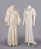 TWO SILK SATIN WEDDING GOWNS, USA, MID 1930s
