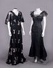 TWO SILK EVENING DRESSES c. 1935