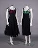 TWO CEIL CHAPMAN PARTY DRESSES, USA, LATE 1940s