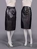 CHANEL & VERSACE LEATHER SKIRTS, FRANCE & ITALY, LATE 20TH C