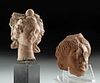 Greek Hellenistic & Roman Pottery Votive Female Heads
