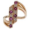 Diamond and Ruby Fashion Ring in 14 Karat 