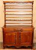 COUNTRY FRENCH CARVED WALNUT HUTCH