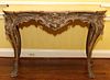 ITALIAN HAND CARVED CONSOLE TABLE