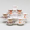 Group of Eight Derby Porcelain Coffee Cups and Saucers