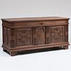 Continental Baroque Style Carved Oak Chest