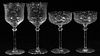 COLLECTION OF CUT-GLASS STEMWARE 21 PIECES