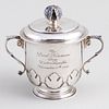 English Silver Commemorative Cup and Cover