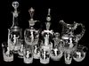 MARY GREGORY ANTIQUE PITCHER DECANTERS AND TUMBLERS