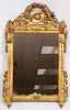 CONTINENTAL GILT WOOD AND GESSO MIRROR 19TH CENTURY