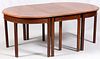 MAHOGANY THREE PART DINING TABLE PLUS TWO BOARDS