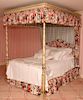 HAND PAINTED FOUR POSTER QUEEN SIZE BED