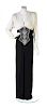 A Bob Mackie Black and White Jersey Gown,