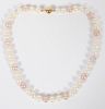 10.5MM FRESHWATER PINK AND WHITE PEARL NECKLACE