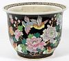 CHINESE FLORAL W/ BIRDS PORCELAIN JARDINIERE