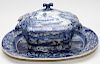 STAFFORDSHIRE STYLE PORCELAIN TUREEN AND PLATTER