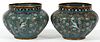 CHINESE CLOISONNE VASES 19TH C. PAIR