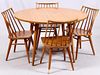 CONANT BALL MAPLE ROUND TABLE 4 CHAIRS