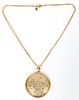 14KT YELLOW GOLD PENDANT NECKLACE