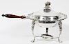 SILVERPLATE COVERED CHAFING DISH LID AND STAND