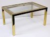 Contemporary Glass & Brass Low Table