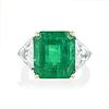 David Webb 8.51-Carat Colombian Emerald and Diamond Ring