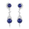 Lapis Lazuli and Diamond Drop Earrings