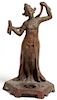 French Art Deco Bronzed & Painted Belly Dancer