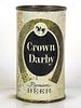 1958 Crown Premium Darby Beer 12oz 52-36 Flat Top Chicago Illinois