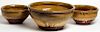 Three Slip- & Glaze-Decorated Serving Bowls