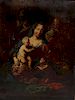 Antique Oil on Canvas- Madonna & Child & St. John