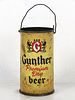 1957 Gunther Premium Dry Beer Pail 12oz 78-26.1 Flat Top Baltimore Maryland