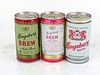1975 Lot of 3 Kingsbury Brew Beer Cans 12oz Sheboygan Wisconsin