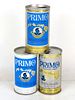 1976 Lot of 3 Primo Beer Cans 12oz Ring Top Honolulu Hawaii