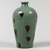 Chinese Green Splashed Glazed Earthenware Meiping